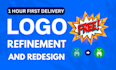 edit modify refinement vectorize your exciting business logo