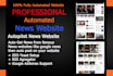 build best self automated news website with SEO setup