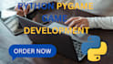 create a python game with pygame for windows