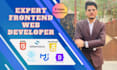 be your front end developer using HTML CSS react and bootstrap
