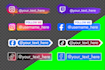 social media lower thirds with your text