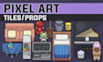 make tiles, props or assets in pixel art in topdown view