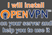 install openvpn on your server and help you to use it