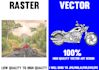 do convert digital vector art, line art and vector file using adobe illustrator