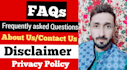 write faqs frequently asked questions and about us page