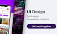 design UI interface for mobile application ios, android app