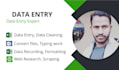 do ms excel data cleaning, data entry, web research and lead generation