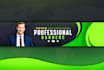 design professional youtube banner