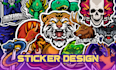 make sticker designs illustrations merchandise apparel