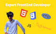 be expert front end developer html css bootstrap