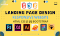 design modern responsive html landing page