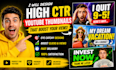 design high CTR youtube thumbnails for fitness, finance and faceless channel