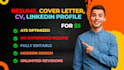 write and upgrade your resume, cv, cover letter, linkedin