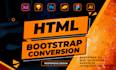 convert figma to HTML xd to HTML psd to HTML bootstrap5 tailwind CSS
