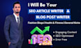 be your SEO article writer and blog post writer