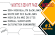 provide monthly off page SEO backlinks service with hq sites