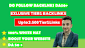 create tier1 dofollow SEO backlinks white hat