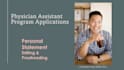 review your pa school personal statement