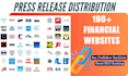 do press release distribution on big financial websites