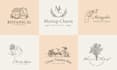 design botanical boho hand drawn and feminine logo