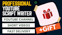 write a creative and professional script for your video