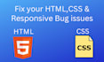 fix html css and responsive bug fixing