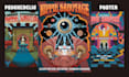 make amazing retro cosmic poster or flyer for your event