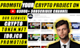 promote your crypto, token, and nft on youtube