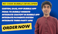 be your no code bubble app developer