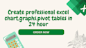 create professional excel chart,graphs,pivot tables in 24 hour