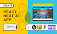 create a professional react or next js app