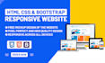 develop html, css, bootstrap responsive websites