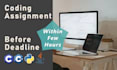 do your urgent c cpp java python coding assignment