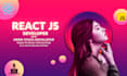 be your reactjs web application frontend developer