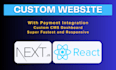 create your website using reactjs, nextjs, nodejs and redux