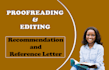 expertly edit and proofread your recommendation letter