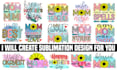 create unique high quality sublimation svg and tshirt designs and bundle