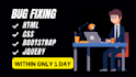 do HTML CSS bootstrap bug fixing, fix responsive issue