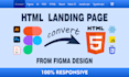 convert figma landing page design to responsive HTML react app