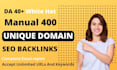 do 400 unique domain SEO backlinks white hat manual pr9 links building
