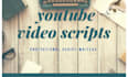 do a perfect script for your youtube video with any language