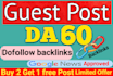 publish a guest post on high da 60 plus site with content including