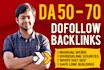 do high quality da 50 to 70 dofollow google friendly link building