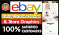 create custom ebay template design, ebay listing, ebay