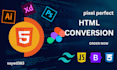 convert figma to html, xd to HTML, psd to html, responsive bootstrap 5