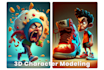 design 3d cartoon character in blender
