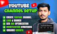 create and setup youtube channel