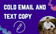 write cold email and text outreach copy