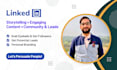 ghostwrite linkedin posts as linked in contentwriter to give 20 leads per month