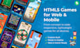design and develop custom HTML5 mini games, 2d or 3d, browser games
